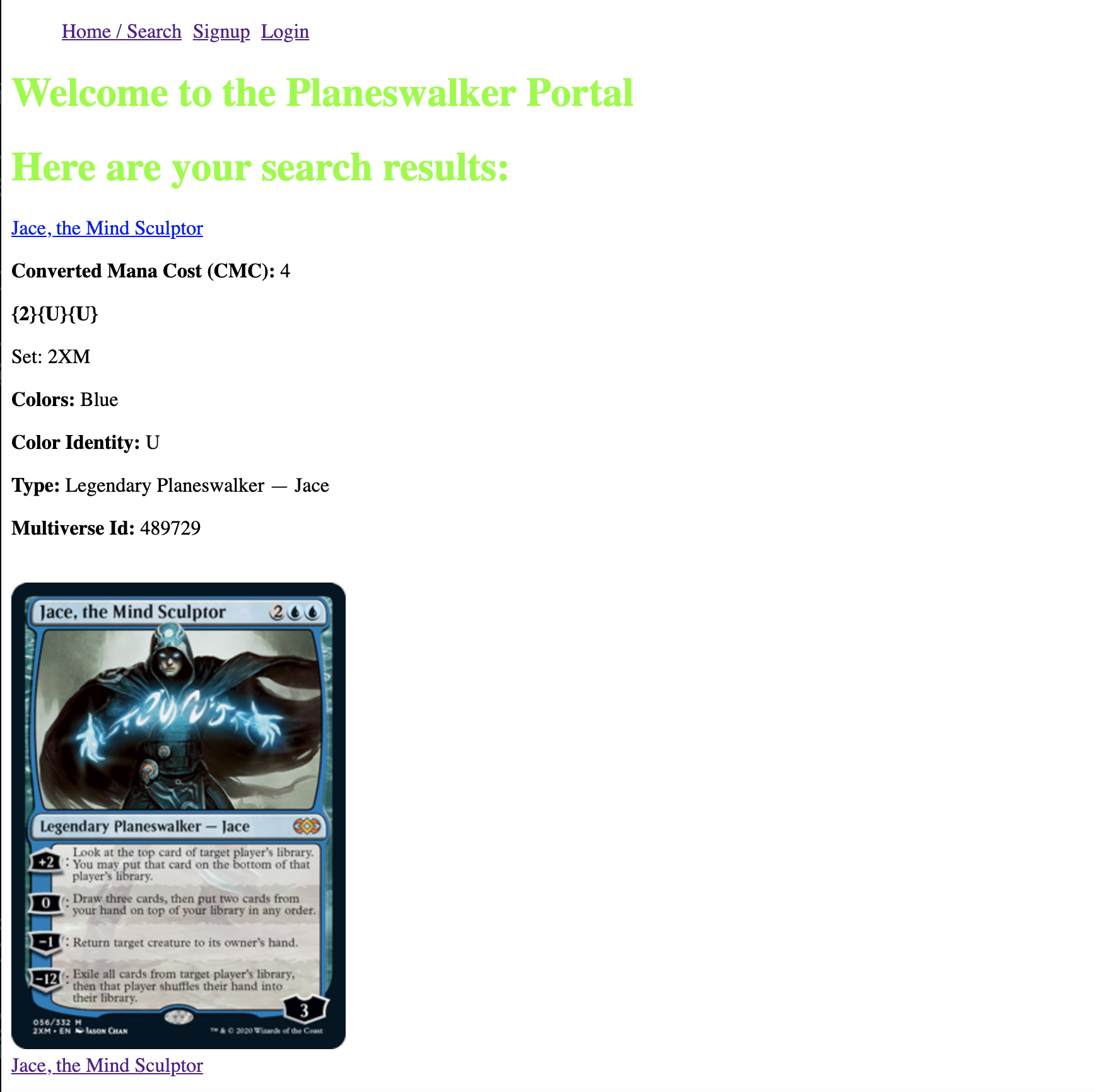Planeswalker Portal project image